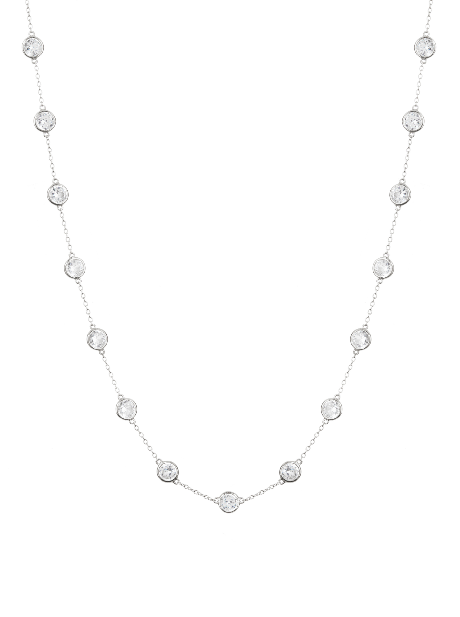 CLEMENCE_7.50CARAT15STONESTRANDNECKLACE_SILVER